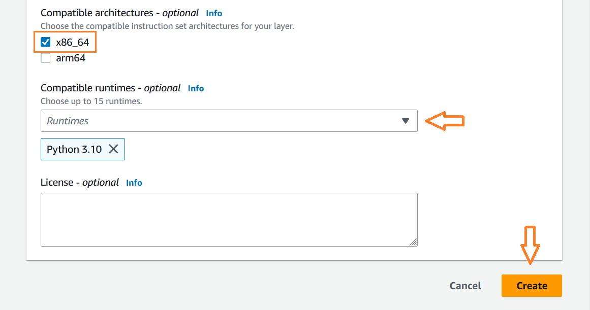 Create Lambda Layer image