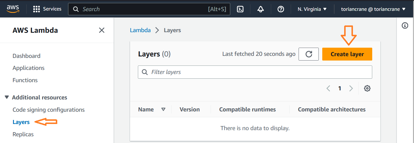 Create Lambda Layer image